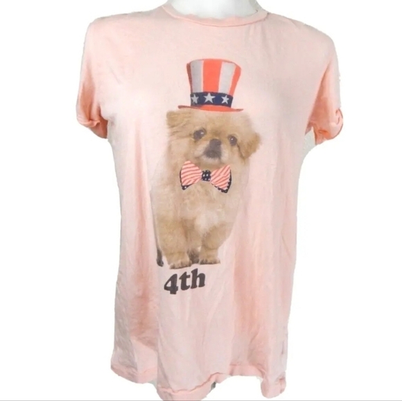 Wildfox 4th of July Puppy Graphic Tee - Picture 1 of 3